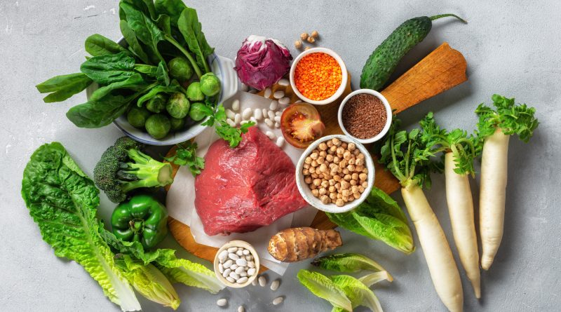 Image of different vegetables and meat to support food waste article