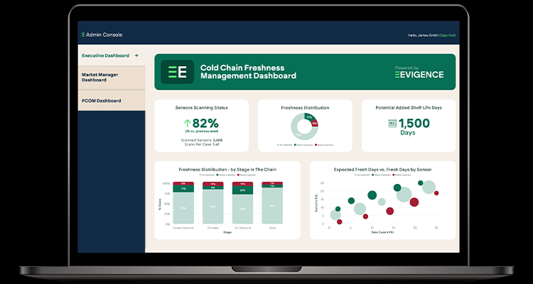 Evigence Freshness Management Platform, FreshSense