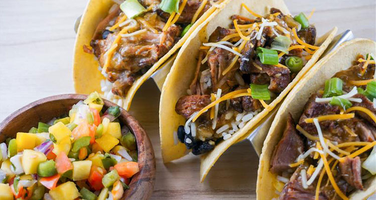 Three tacos